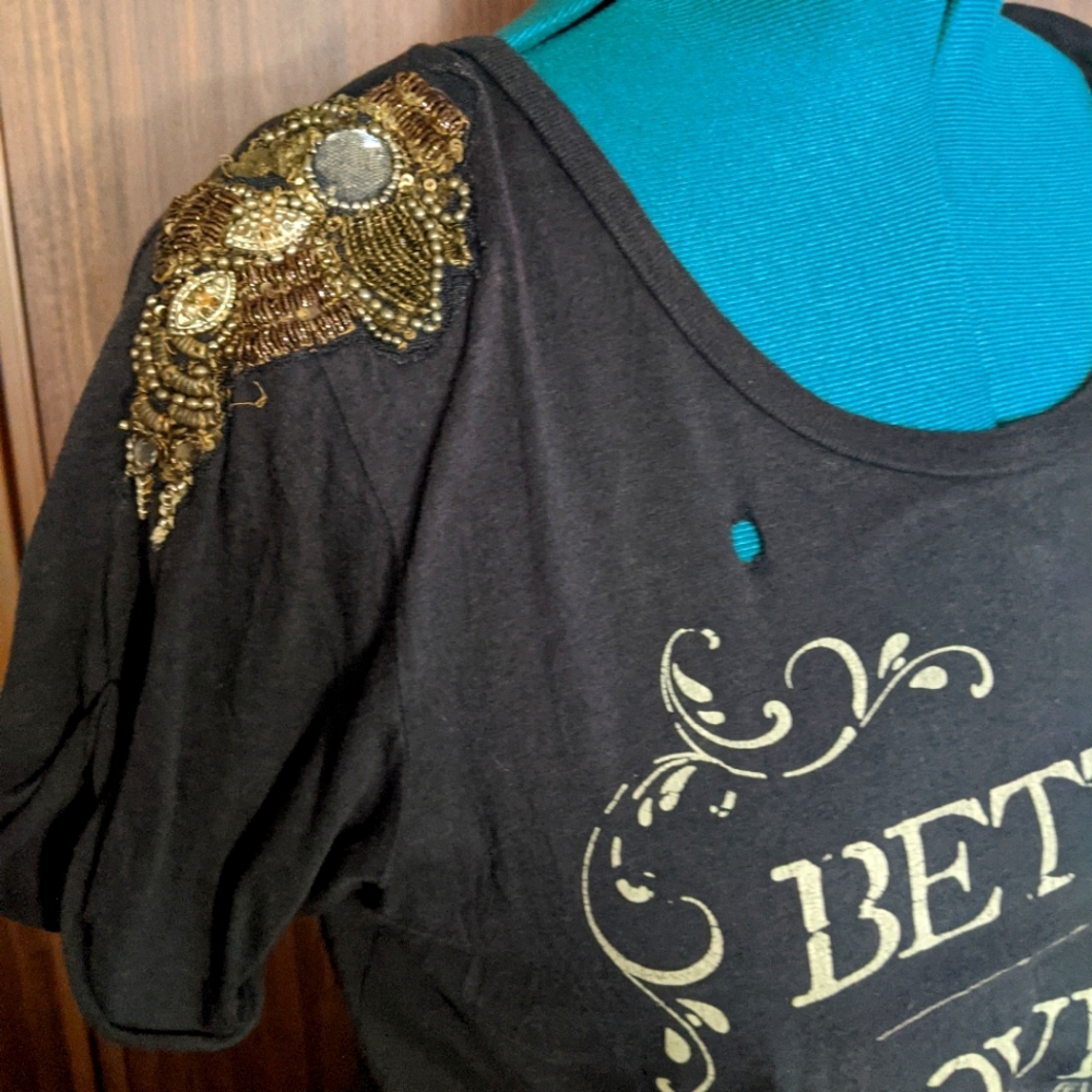Guess Beaded Tee Large - Picture 4 of 5